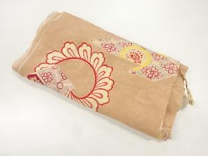 アンティーク　紋錦紗花模様着物洗い張り